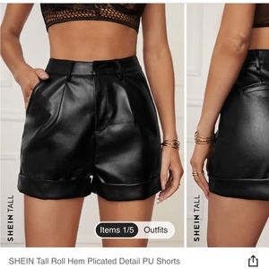 Shein Faux Leather Shorts, small